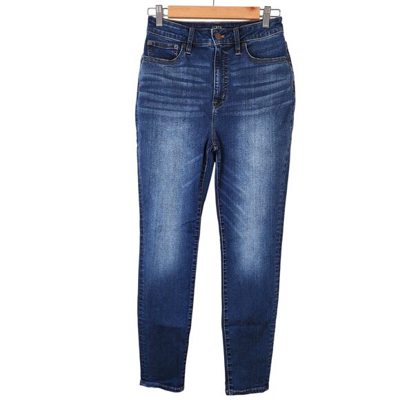 J. Crew Factory Curvy High Rise Skinny Jeans Medium Wash Stretch Denim 28 - Picture 1 of 11
